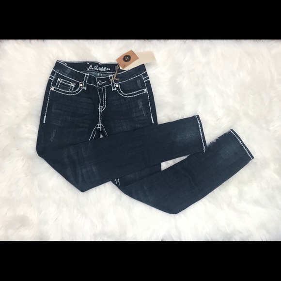 Denim - LA Idol rhinestone skinny jeans